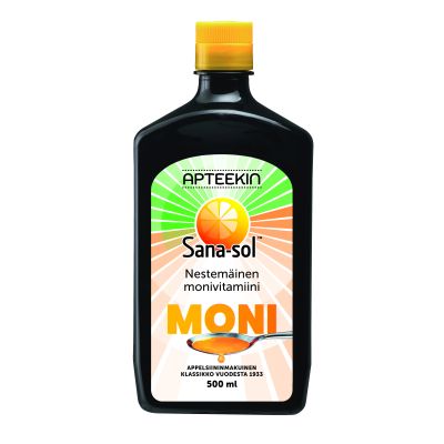 SANA-SOL MONIVITAMIININESTE APPELS.MAKU 12x500 ML  RAVINTOLISÄ 