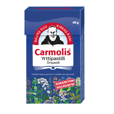 Carmolis sokeriton yrttipastilli 1x45 g 