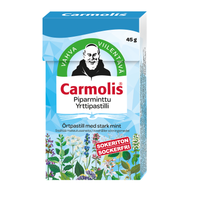 Carmolis piparminttu yrttipastilli 1x45 g 