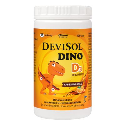 DEVISOL DINO APPELSIINI-KOLA 10 MIKROG PURUTABLKPL 100 KPL