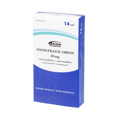 ESOMEPRAZOL ORION enterotabletti 20 mg 14 fol