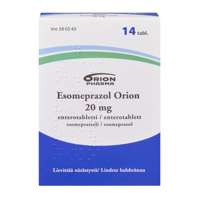 ESOMEPRAZOL ORION enterotabletti 20 mg 14 fol