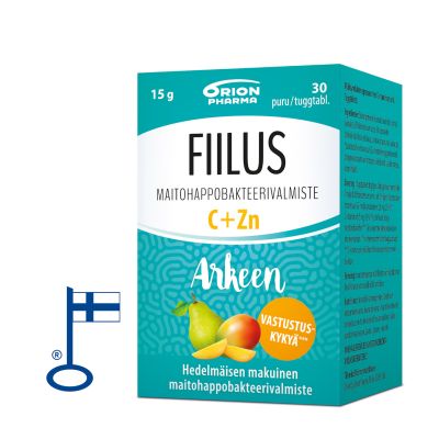 FIILUS ARKEEN C+Zn HEDELMÄINEN 30 PURUTABL