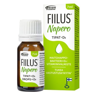 FIILUS Napero +D3 tipat (n. 30 annosta) 7 ML