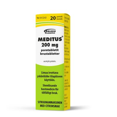 MEDITUS poretabletti 200 mg 20 kpl