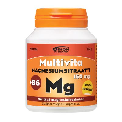 MULTIVITA MAGNESIUMSITRAATTI+B6 150MG 90 TABL