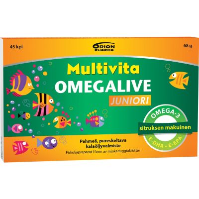 MULTIVITA OMEGALIVE JUNIORI 45 geelitabl