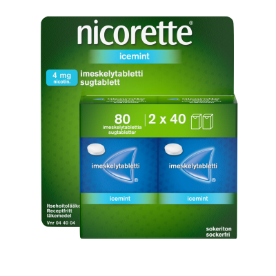 NICORETTE ICEMINT imeskelytabletti 4 mg 2x40 80 kpl