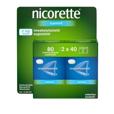 NICORETTE ICEMINT imeskelytabletti 2 mg 2x40 80 kpl