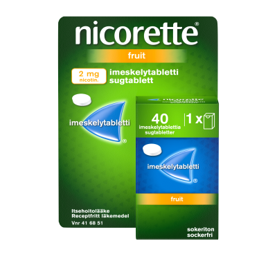 NICORETTE FRUIT imeskelytabletti 2 mg 40 kpl