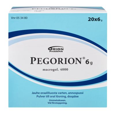 PEGORION jauhe oraaliliuosta varten, annospussi 6 g 20 x 6 g